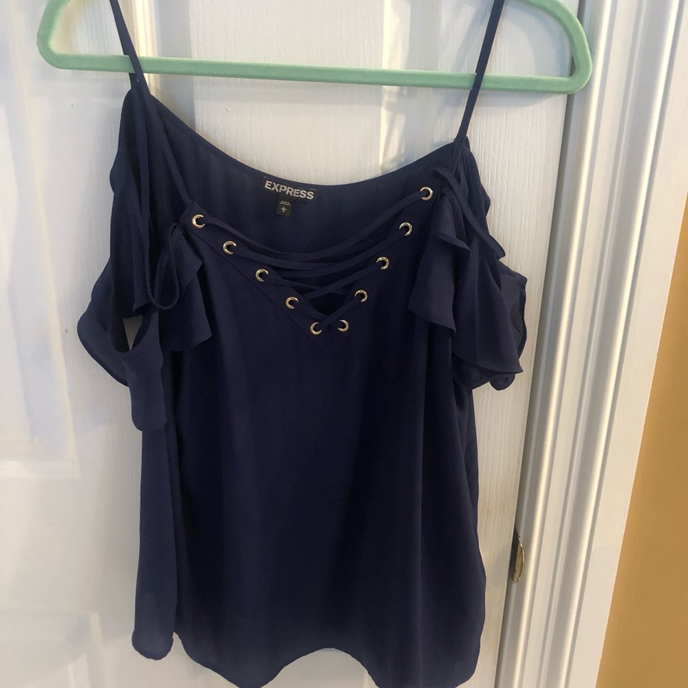 New Without Tags Express Navy Blue Top